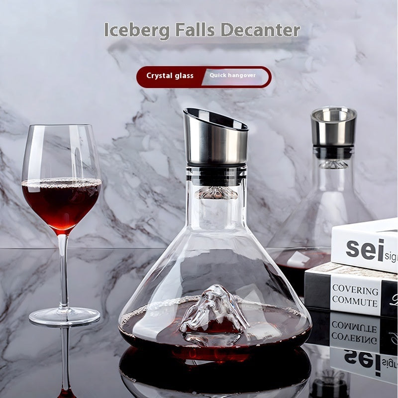 Crystal Iceberg Waterfall Wine Decanter