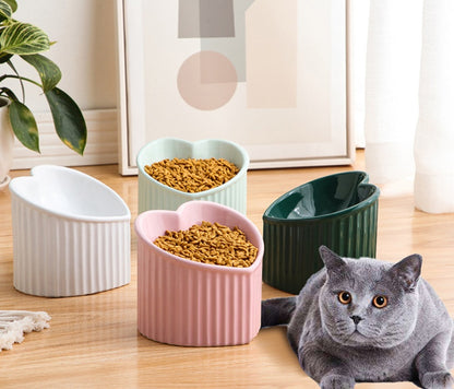 Pet Ceramic Bowl with Inclined Mouth – Practical, Durable & Comfortable Feeding