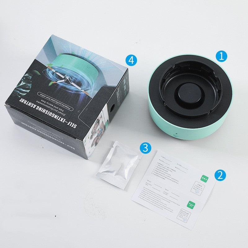 Smoke Removal Air Purification Ashtray – Anion Purification for Cars, Automatic Portable Air Purifier Ashtray Gadget