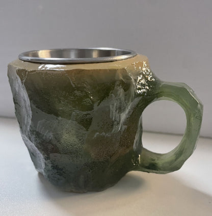 400ml Elegant Resin Mineral Crystal Coffee Mug – Unique & Stylish Gift