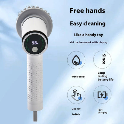 Multifunctional Smart Electric Cleaning Brush – Wireless & Waterproof