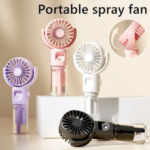 4-Speed Mist Cooling Fan – Portable USB Rechargeable Summer Essential