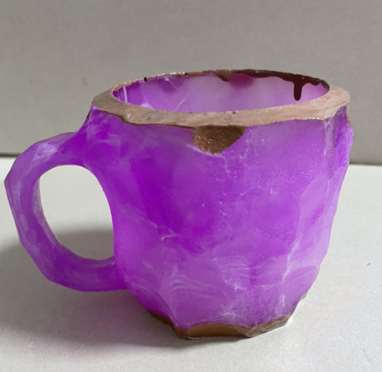 400ml Elegant Resin Mineral Crystal Coffee Mug – Unique & Stylish Gift