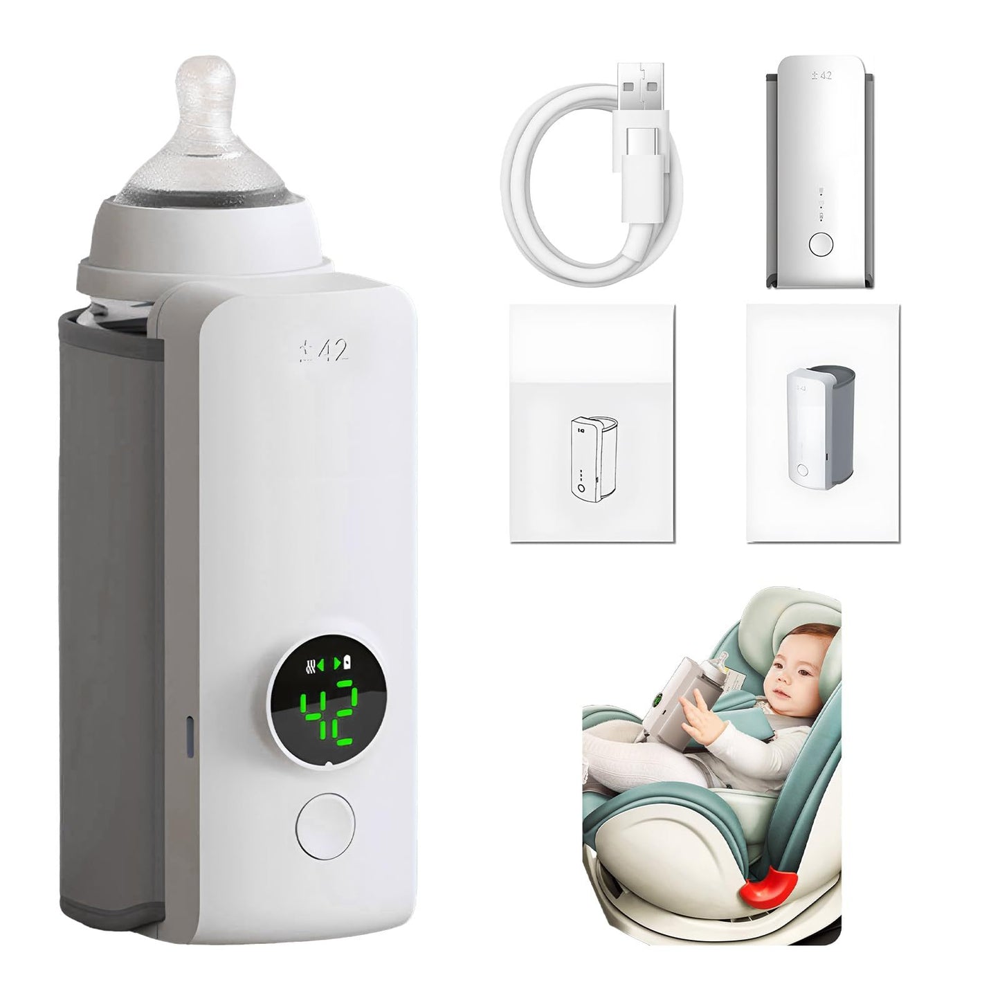 Portable Wireless Baby Bottle Warmer