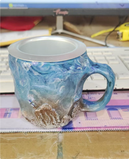 400ml Elegant Resin Mineral Crystal Coffee Mug – Unique & Stylish Gift