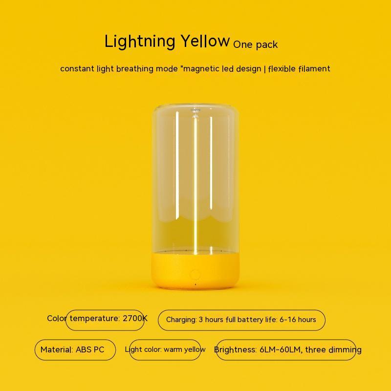 LED Camping Light – Type-C Rechargeable Portable Night Light with High Transparency & Anti-Drop Design