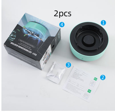 Smoke Removal Air Purification Ashtray – Anion Purification for Cars, Automatic Portable Air Purifier Ashtray Gadget