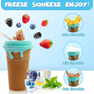 500ml Slushy Cup – Quick-Frozen Smoothie & Ice Cream Maker, Magic Ice Cream Cup for Summer