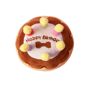 Pet Plush Birthday Cake Toy  Celebrate Your Pet’s Special Day