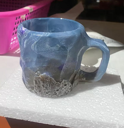 400ml Elegant Resin Mineral Crystal Coffee Mug – Unique & Stylish Gift