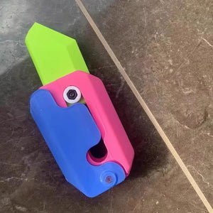 3D Printed Gravity Cube Jumping Radish Knife Toy