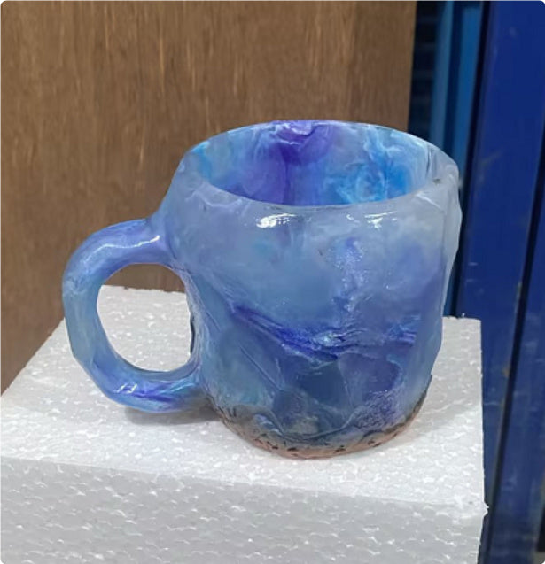 400ml Elegant Resin Mineral Crystal Coffee Mug – Unique & Stylish Gift