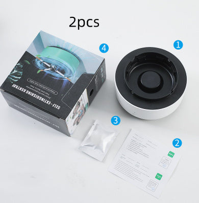 Smoke Removal Air Purification Ashtray – Anion Purification for Cars, Automatic Portable Air Purifier Ashtray Gadget