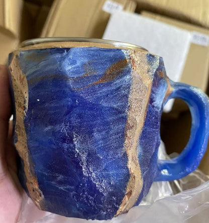 400ml Elegant Resin Mineral Crystal Coffee Mug – Unique & Stylish Gift