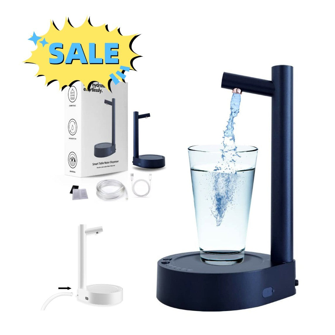 Electric Desk Water Gallon Dispenser – Rechargeable Automatic Water Bottle Dispenser