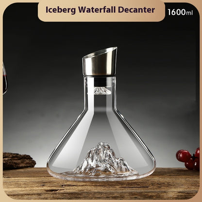 Crystal Iceberg Waterfall Wine Decanter