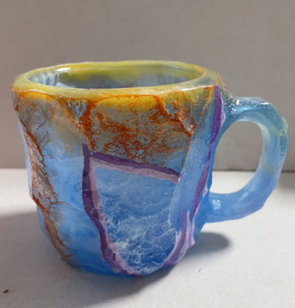 400ml Elegant Resin Mineral Crystal Coffee Mug – Unique & Stylish Gift